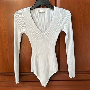 Abercrombie & Fitch Light Blue sweater bodysuit-XS